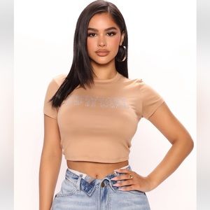Shine Cow Girl top - Sand